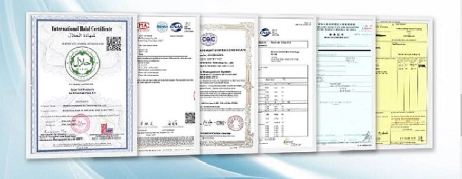 Oyster Mushroom Beta-Glucan certificate
